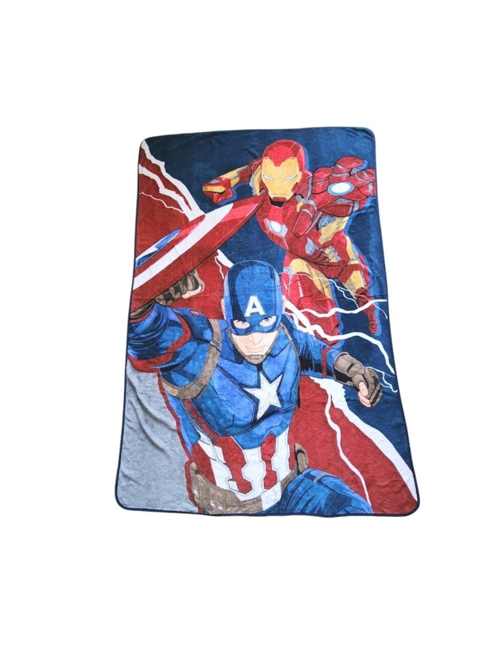 Marvel Avengers Fleece Blanket Captain America Iron Man Twin 86" x 55.75"